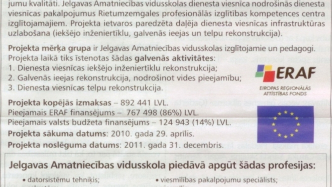 Raksts avīzē par dienesta viesnīcu