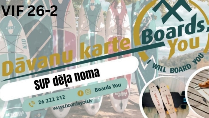 SUP dēļu noma